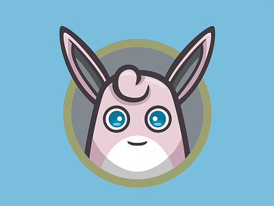 040 Wigglytuff badge collection icon illustration kanto logo mascot patch pokédex pokémon series wigglytuff