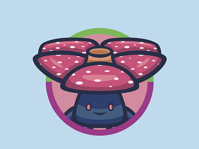 045 Vileplume badge collection icon illustration kanto logo mascot patch pokédex pokémon series vileplume