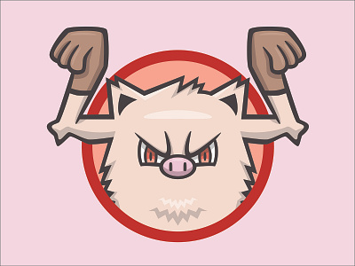 056 Mankey badge collection icon illustration kanto logo mankey mascot patch pokédex pokémon series
