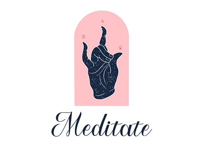 Meditate Illustration branding design illustration logo typography