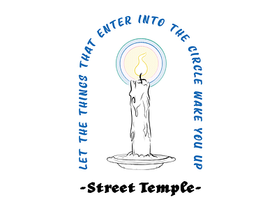 Candle Illustration - Street Temple branding design illustration typography