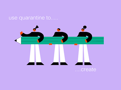 Defeating Quarantine Boredom. animation branding design flat icon illustration minimal type vector website