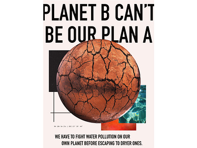 Climate Change Poster - Water Pollution climate change design editing graphic design illustration photography poster poster design typography