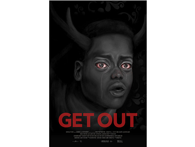 Get Out Film Poster design film film poster graphic design illustration illustration design movie poster poster poster design procreate typography