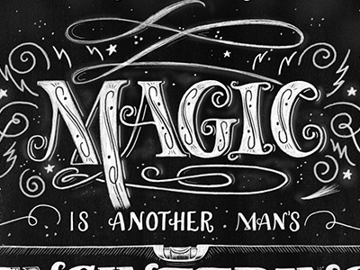 Magic chalk chalk lettering hand lettering illustration lettering magic quote space typography