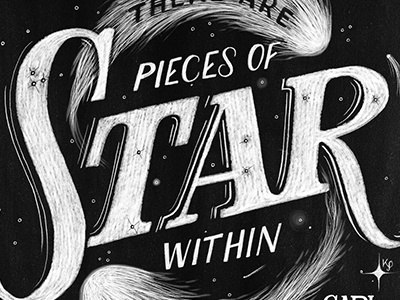 Stars black and white chalk chalk lettering hand lettering illustration quotes space stars