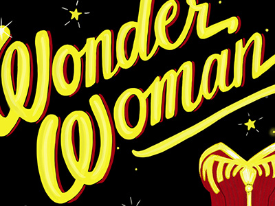 Wonder Woman i remember whensday illustration lettering wonder woman
