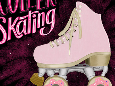 Roller Skating i remember whensday illustration lettering roller skating skate