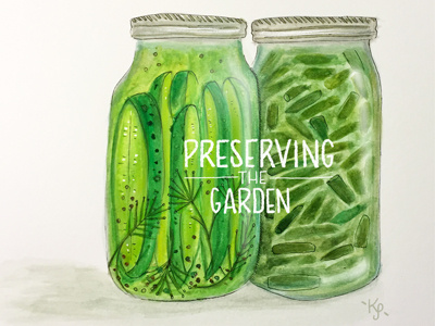 Canning paint illustration i remember whensday garden canning watercolor hand lettering