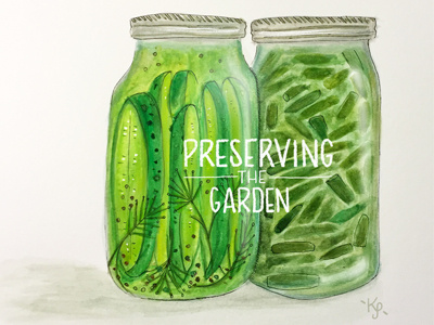 Canning canning garden hand lettering i remember whensday illustration paint watercolor