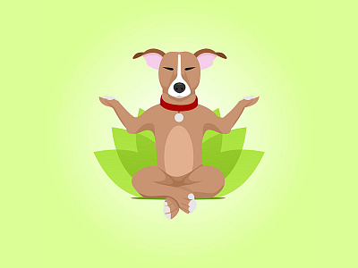 Yoga Dog dog icon illustration meditate vector yoga