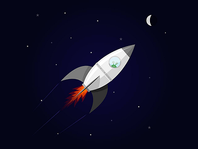 Rocket alien illustration rocket vector