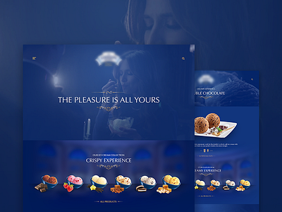 Premium Ice Cream Website blue ice cream premium website