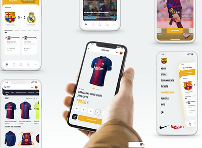 Redesign Barcelona Mobile Application adobexd app barcelona design mobile app mobile design oswald poppins redesign simple design ui ux