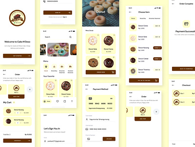 Donut E-Commerce Application aplication app application ui design ecommerce app ecommerce design ecommerce shop mobile app mobile design simple design ui uidesign uiux ux