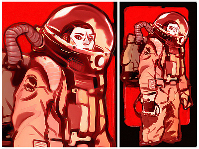 Girlonmars black space suit mars red sciencefiction space