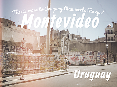 Uruguay Postcard allan city lettering montevideo old photo photograph postcard travel type typography uruguay vintage