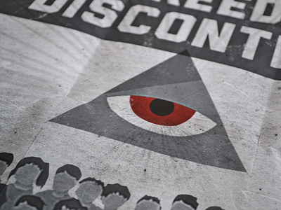 Individuality Breeds Discontent all seeing eye branding creativity evil eye eye of providence government individuality logo poster print propaganda totalitarian triangle vintage
