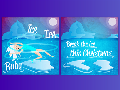 Ice Ice Baby design greeting card ice illustration vector