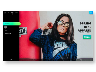 Dribbble Nike Website Redesign after effects animation design friday night design gradient motion design nike ui ux design website concept