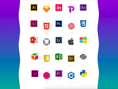 Free Floating Icons! animation 2d free icons invisionstudio xd