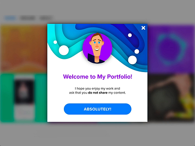 Pop Up animation flat illustration pop up portfolio vector xd