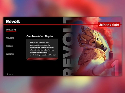 Masquerade Revolution website after effects animation design motion ui ux design