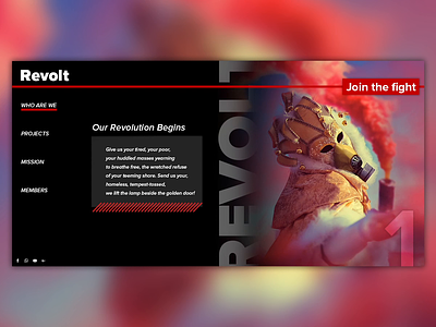 Masquerade Revolution website after effects animation design motion ui ux design