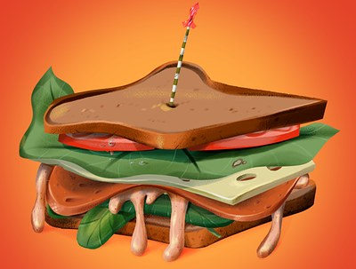 Big Ol' Sammy food and drink food illustration freelance illustrator illustration