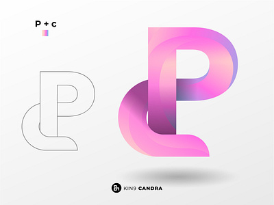 P+c art artist brand brand design branding design graphicdesign illustrator logo logodesign