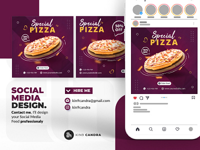 Professional Social Media Post graphic design hire me hire poster designer instagram post pizza poster restaurant social media banner social media design social media set