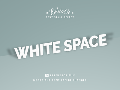 3D WHITE PERSPECTIVE EDITABLE TEXT EFFECT