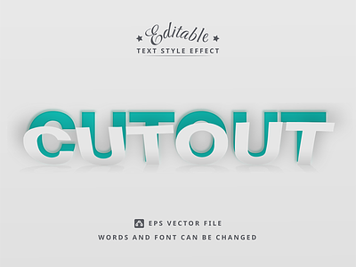 EDITABLE GREEN CUTOUT TEXT EFFECT 3d text cutout text effect editable text effect font style text effect typography