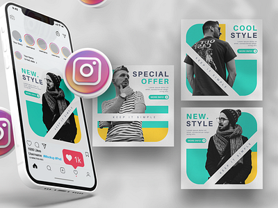 MINIMALIST FASHION SOCIAL MEDIA POST DESIGN banner fashion banner flyer minimalist minimalist flyer poster social media design social media post square square flyer