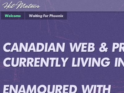 New home. green homepage montreal purple stanford website white