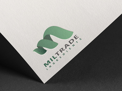 Miltrade ingredients logo design design graphics logo logotype mockup paper vector