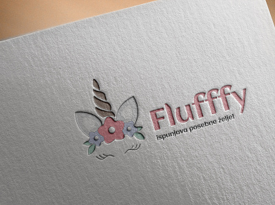 Flufffy logo art brand identity design graphics illustration illustrator logo logotype mockup vector