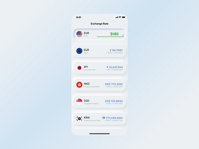 Currency Exchange App 💵💶💱 | Soft UI