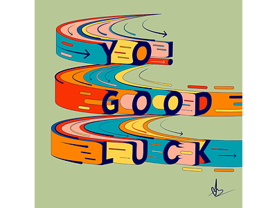 Good Luck arrow circles illustration lettering movement typography zoom