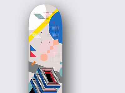 Custom Skateboard abstract illustration skate skateboard vector