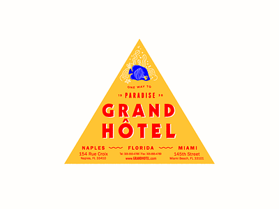 Grand Hotel daily hotel label letterforms luggage tag typesetting typography
