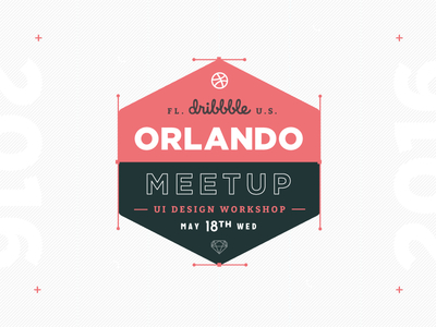 Orlando Dribbble Meetup badge community dribbble florida meetup orlando ui workshop