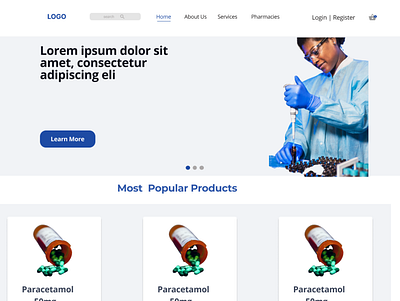Pharmacy Website Design design graphic design ui web