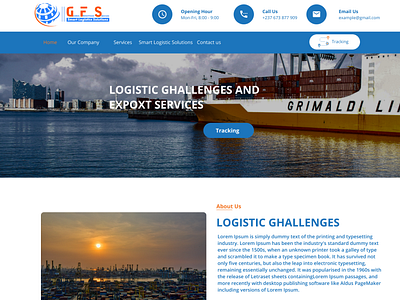 Logistic Company Website Design