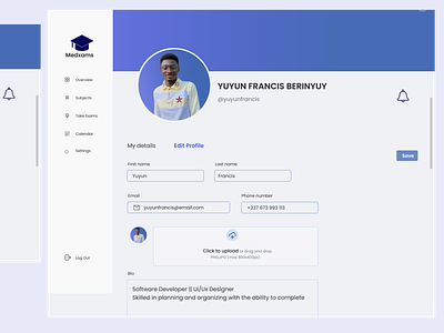 Profile page