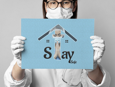 Stay Home Stay safe design graphic design logo typography