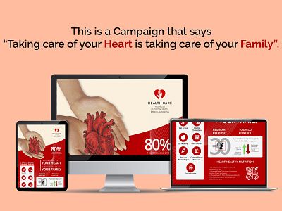 Campaign on Heart Care branding graphic design illustration infographics
