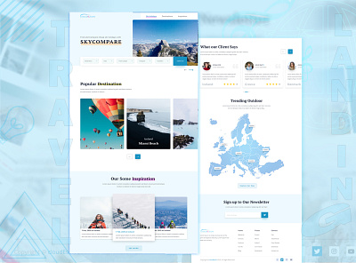 cloudEsoft travelLanding design graphcs template travel uidesign web design