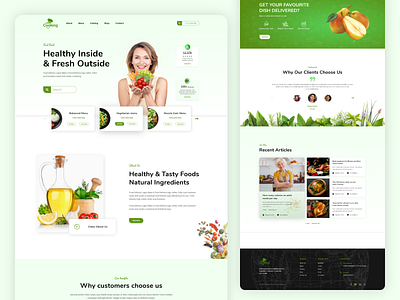 Organic food Website Template - Cooking
