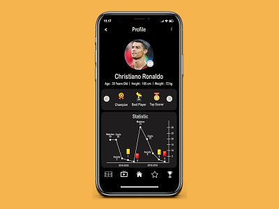 Statistic Player Profile UI UX Mobile Apps